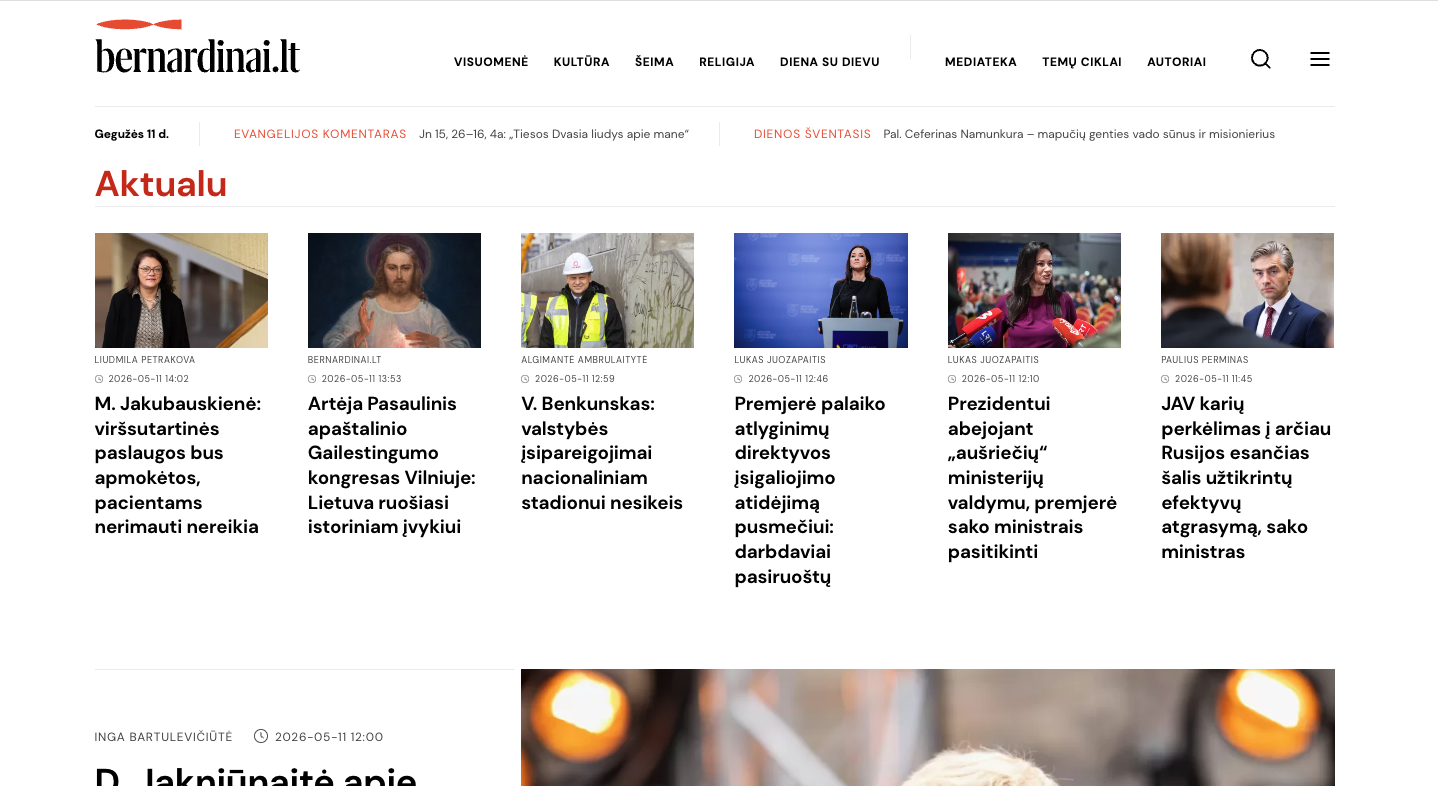 bernardinai.lt projekto nuotrauka